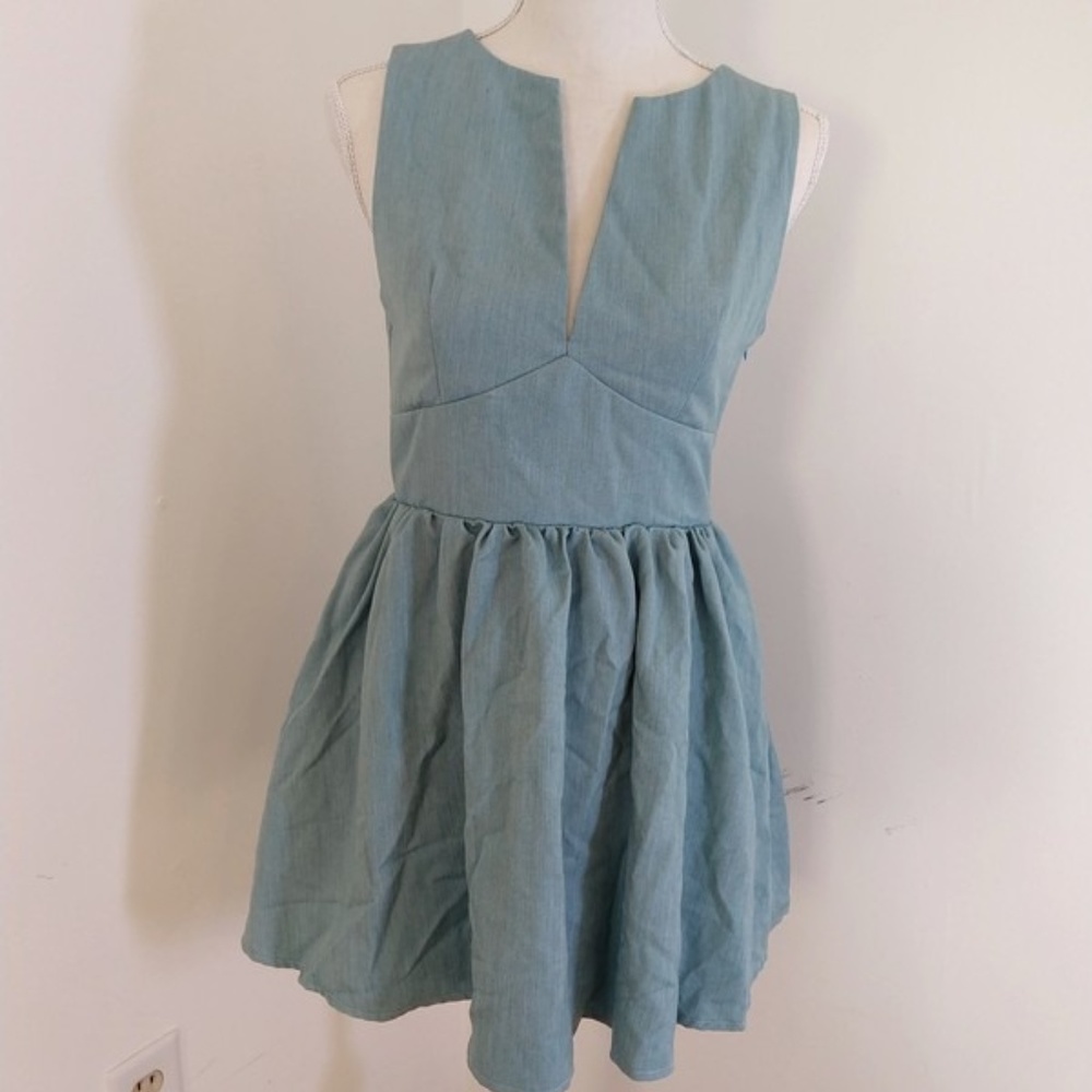 SOLD!!! Vintage Deep Plunge Dress